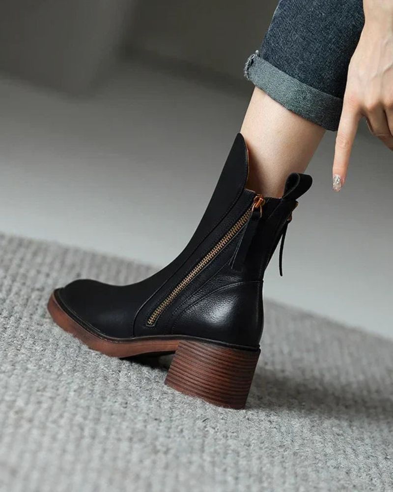 Garciel - Élégantes Bottines En Cuir.