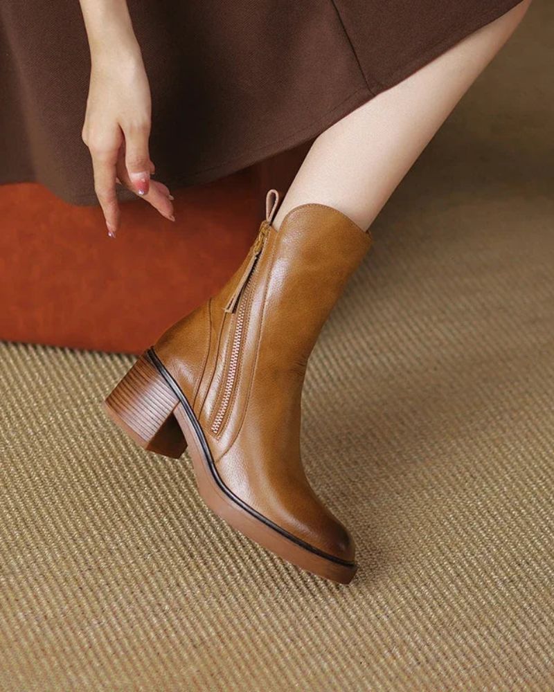 Garciel - Élégantes Bottines En Cuir.