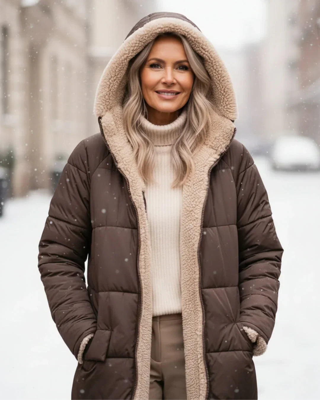 Layla - Manteau Long Réversible Élégant