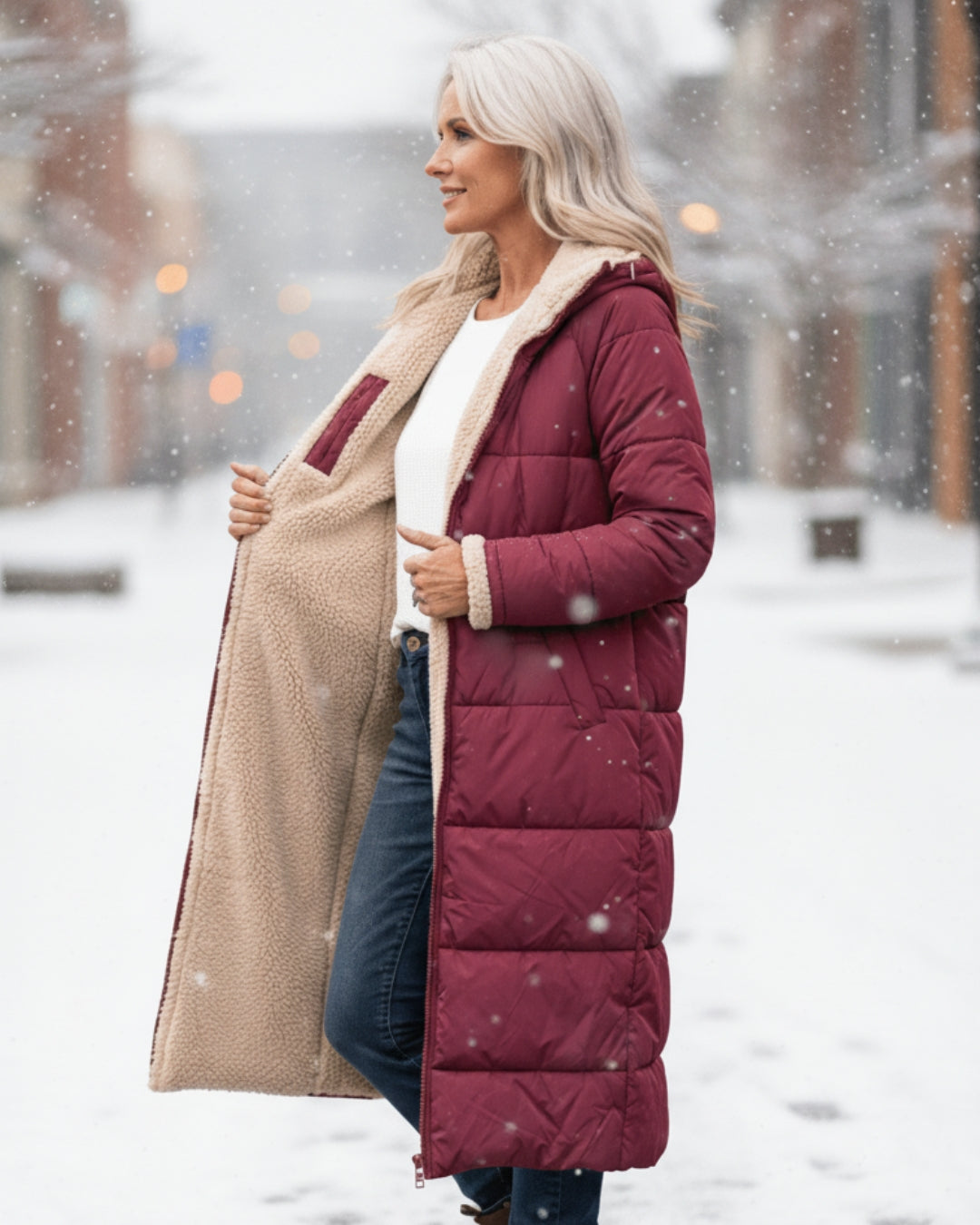 Eleanor - Manteau Réversible Élégant