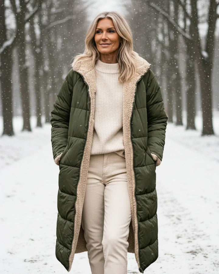 Layla - Manteau Long Réversible Élégant