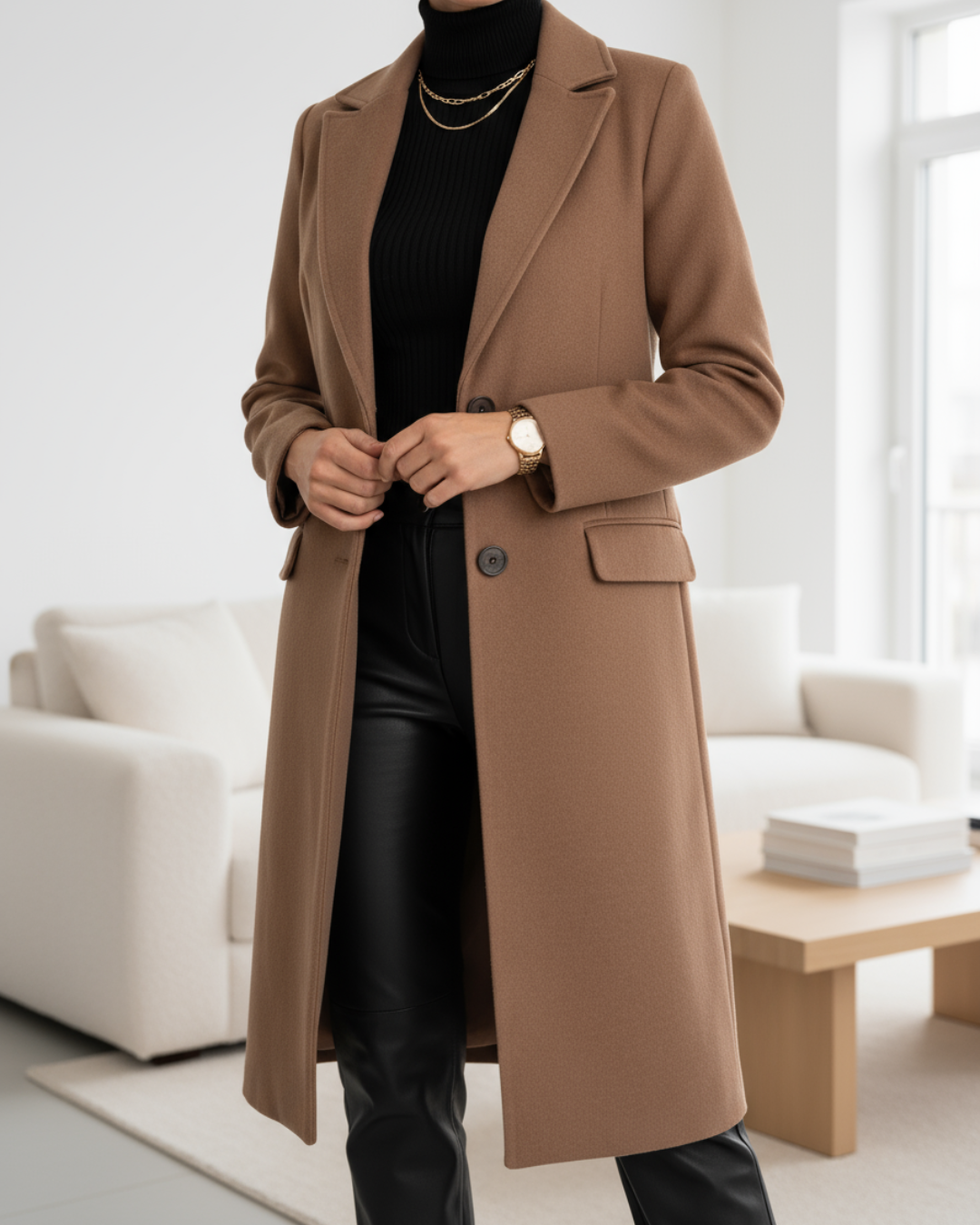 Judith - Manteau Long Sophistiqué