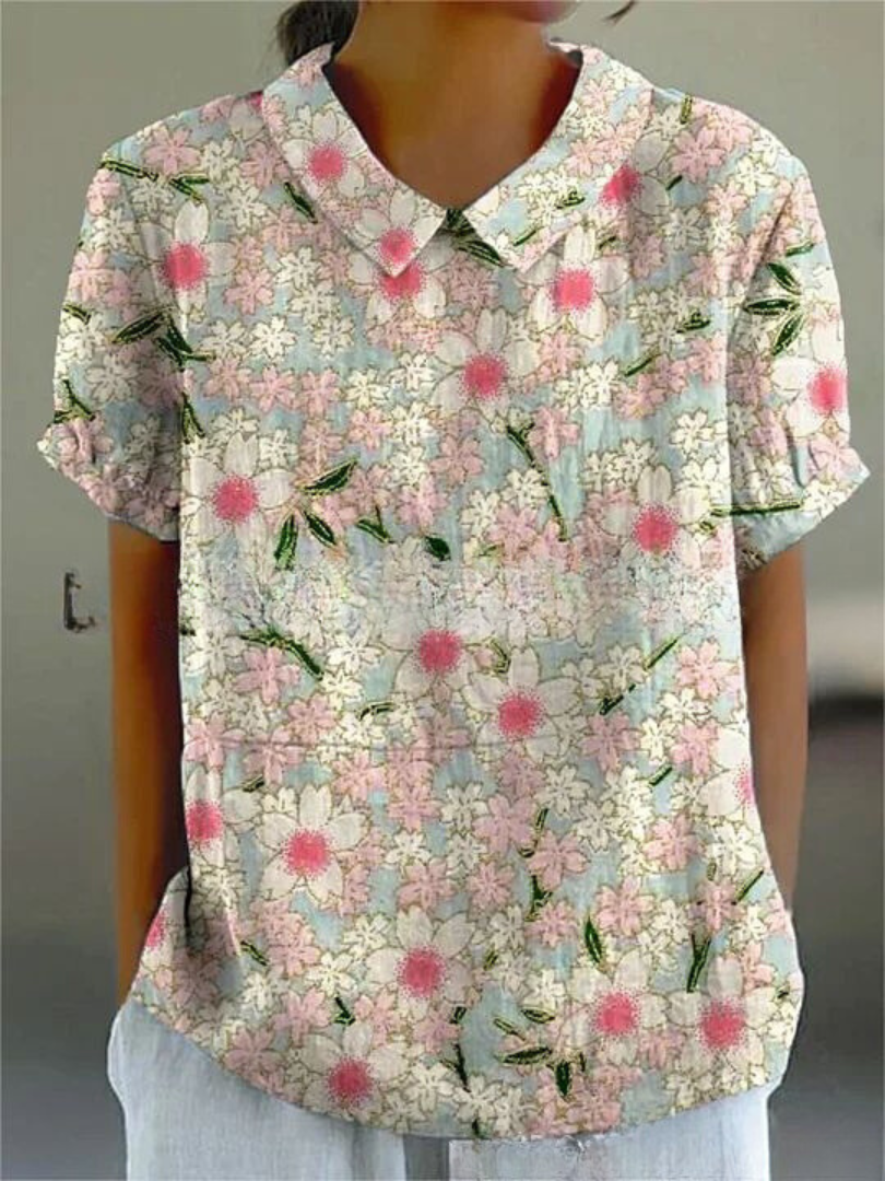 Sofia - Chemise Fleurie Élégante