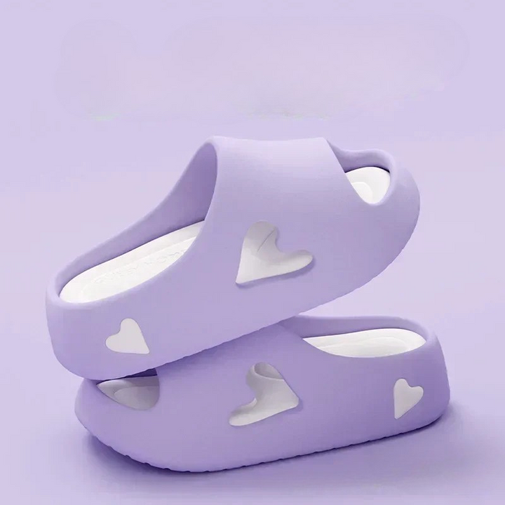 Mon cœur - Tongs ultra douces en forme de cœur
