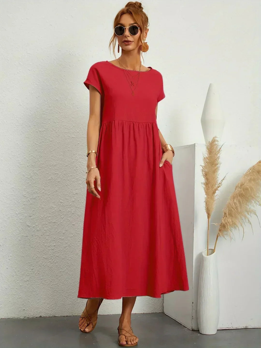 Nataly - Robe Midi Décontractée