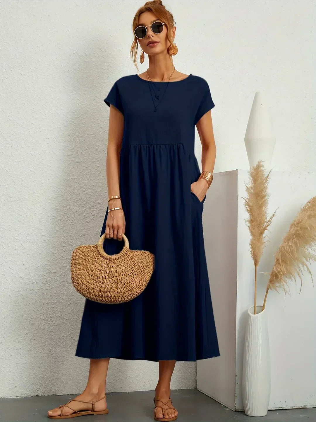 Nataly - Robe Midi Décontractée