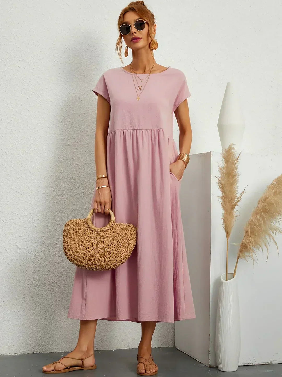 Nataly - Robe Midi Décontractée