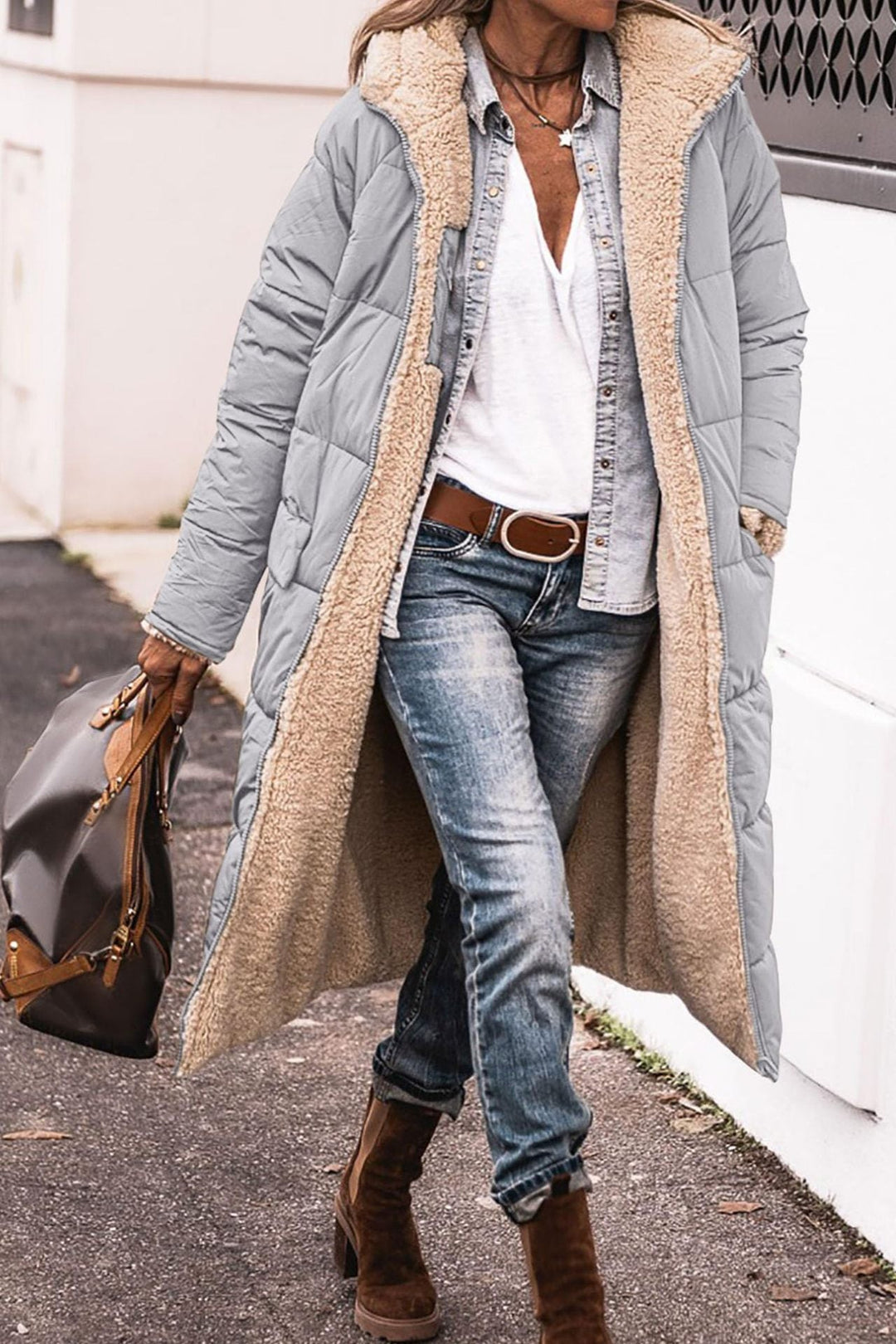 Layla - Manteau Long Réversible Élégant