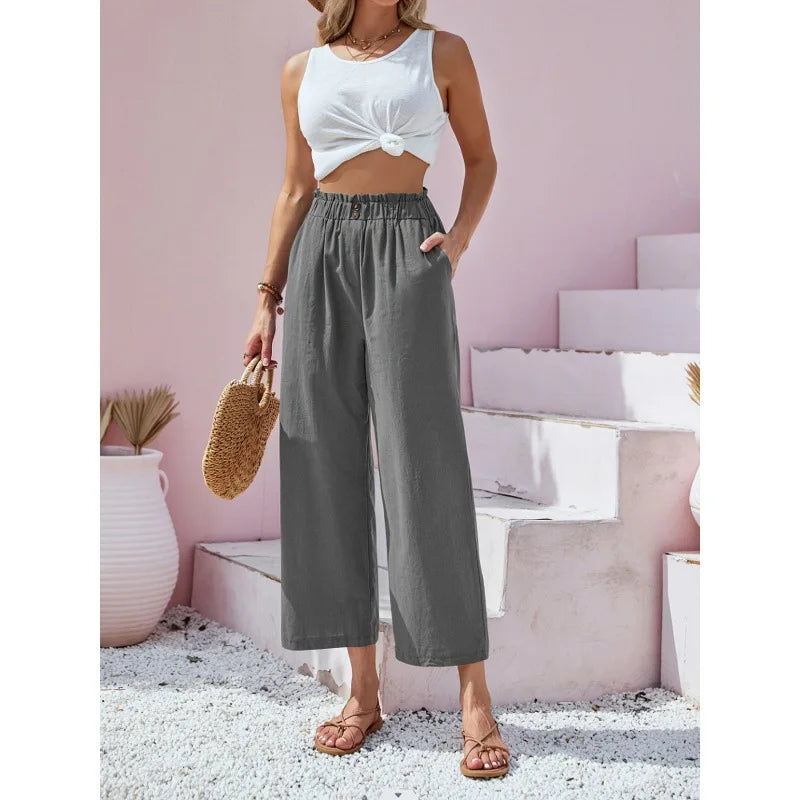 Soléa – Pantalon d’Été Lin-Coton