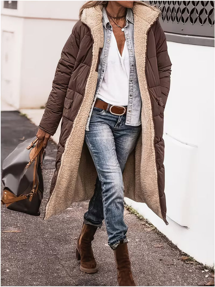 Layla - Manteau Long Réversible Élégant