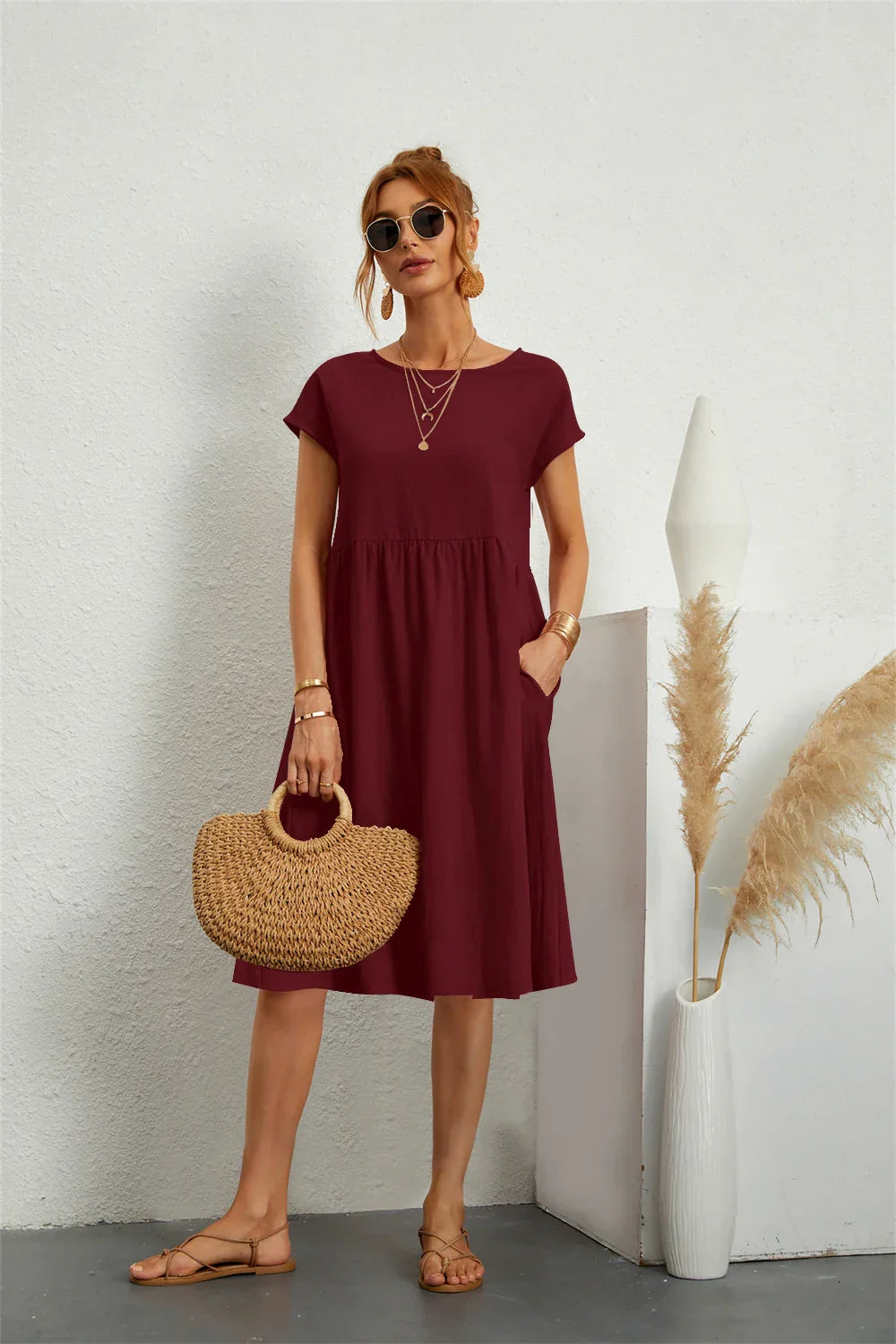Sage - Robe Décontractée Chic