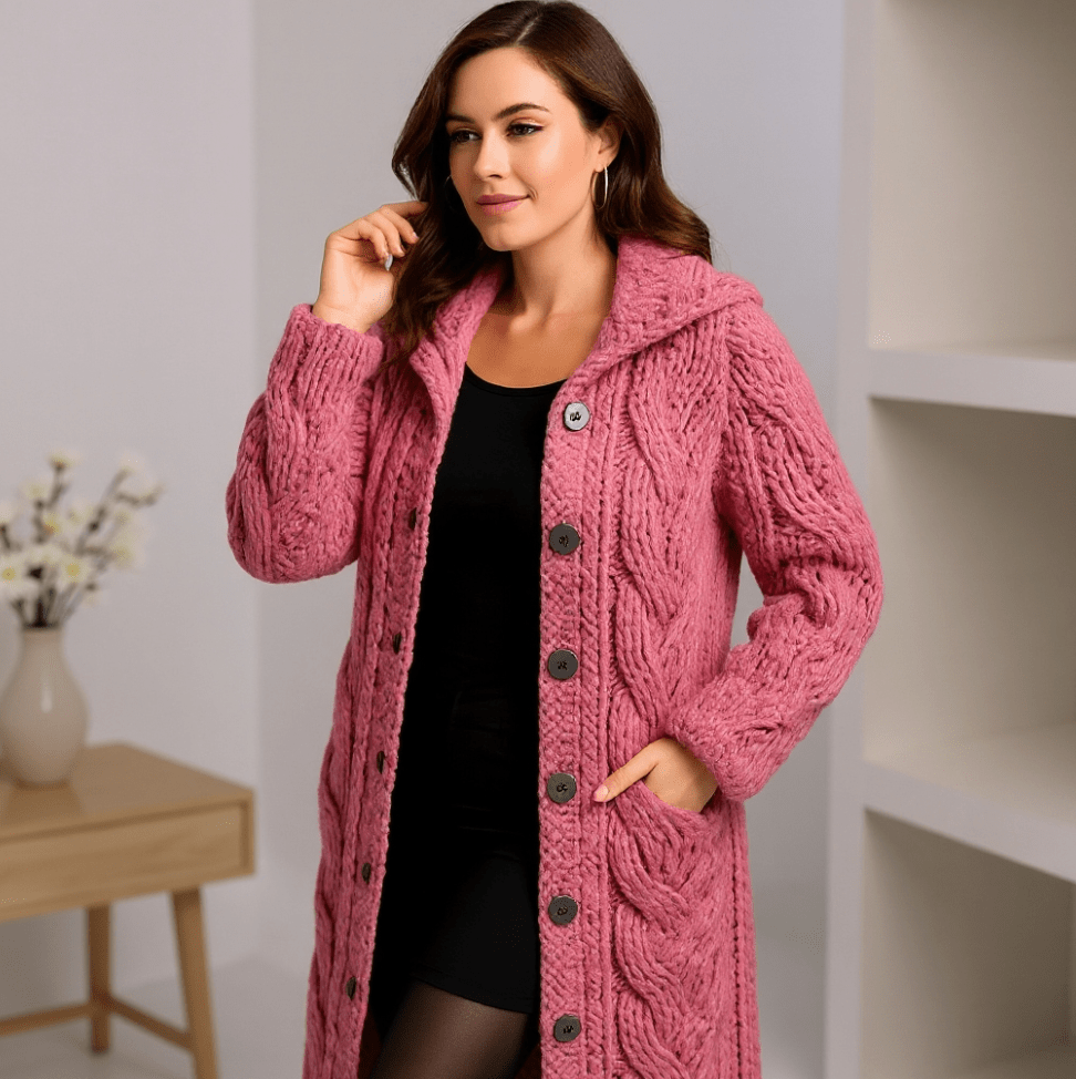 Marylin - Manteau Tricoté Élégant