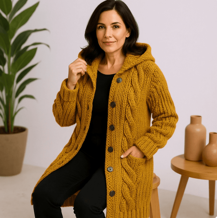 Marylin - Manteau Tricoté Élégant